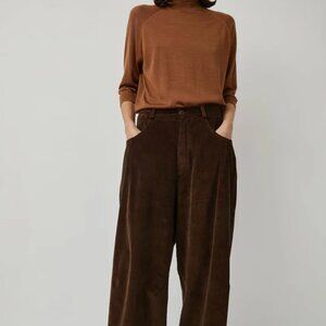 CORDERA Corduroy Baggy Pants in Brown